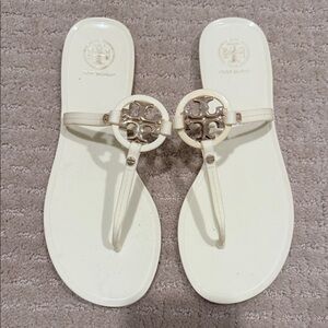 Tory Burch Women's Creamy White Jelly Sandals